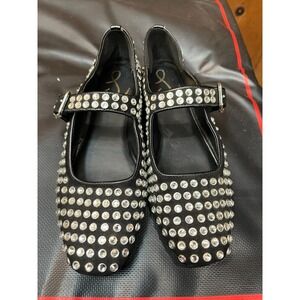Sam Edelman Michaela Gem Mary Jane Flats Diamond Sequins Size 5.5